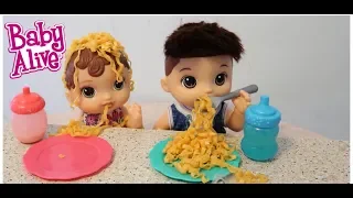 BABY ALIVE Abbys and Drakes dinner night time routine baby alive videos