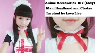 DIY Maid Headband + Choker - Inspired by Love Live