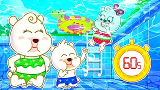 ¡Mami, Bonnie Hace Trampa!😝 Juegos Divertidos en la Piscina para Familia y Niños | Dibujos Animados