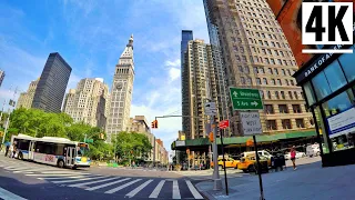 ⁴ᴷ⁶⁰ New York City Driving via 5th Avenue, Washington Square Park, Flatiron Building (June 19, 2020)