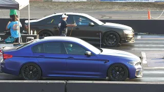 BMW m5 vs Audi RS7 - sports car drag racing