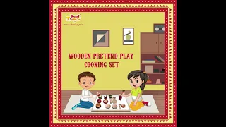 'Desi Toys' Khel Pani / Wooden Cooking Set / Kitchen Set  for Kids , 15 Pieces Toy set