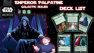 Unleashing the Power of Emperor Palpatine Star Wars Unlimited Deck List Revealed #starwarsunlimited