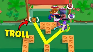 OP TRICKSHOTS *TROLL* ALL NOOBS!!| Brawl Stars Funny Moments & Glitches & Fails #877