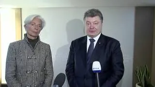 Петро Порошенко і Крістін Лагард обговорили допомогу МВФ амбітним реформам в Україні у 2016 році