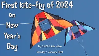 First kite fly of 2024, on New Year's Day