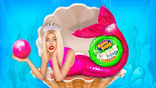 Rich VS Broke Mermaid | Awkward Underwater Situations in Jail & Mermaid Food by RATATA POWER