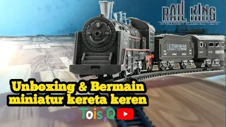 Unboxing dan bermain kereta maian mini | Rail king 1#