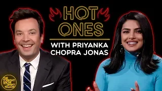 Priyanka Chopra Jonas & Jimmy Can't Sit Still While Eating Spicy Wings w/ Sean Evans (Hot Ones)