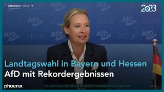 Pressekonferenz der AfD zu den Landtagswahlen in Bayern und Hessen am 09.10.23