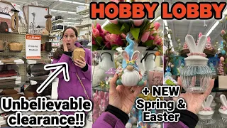 HOBBY LOBBY UNBELIEVABLE CLEARANCE + New Spring & Easter Decor | Hobby Lobby Shop with Me