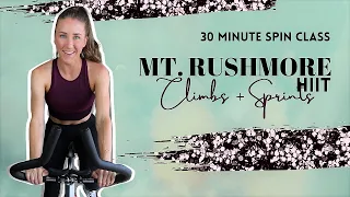 30 MINUTE SPIN CLASS: MT. RUSHMORE HIIT | INDOOR CYCLING WORKOUT