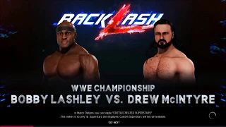 Bobby Lashley vs Drew McIntyre- WWE Championship Match- Backlash 2020 (WWE 2K20 Prediction)