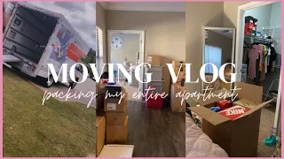 Moving Vlog 1🏡| Pack my entire apartment w/ me for my NEW LUXURY APARTMENT😍, why I’m moving 😱 |