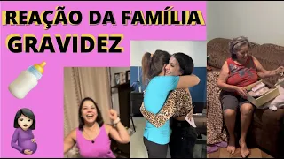 REAÇÃO DA NOSSA FAMÍLIA QUANDO CONTAMOS DA GRAVIDEZ!