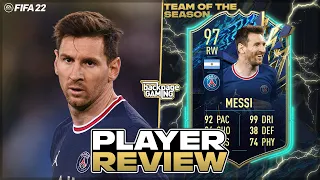 THE GOAT! 👑 97 TOTS Messi Player Review! | FIFA 22 Ultimate Team