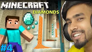 I FIND DIAMONDS IN SECRET CAVE | MINECRAFT GAMEPLAY #4