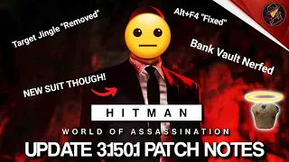 HITMAN Update | Patch Notes, Several Nerfs, Changes & Fixes | Target Jingle Gone | Patch 3.150.1