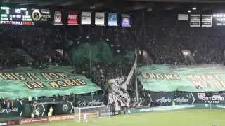 Timbers Army Home Opener Tifo 2014 - This is how the world knows where we are