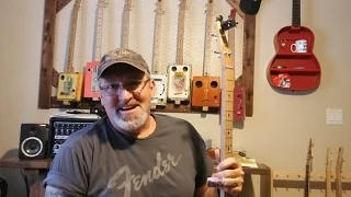 Learn how to play an easy riff on a 3 string Cigar Box Guitar