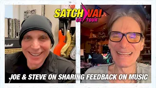 Joe Satriani & Steve Vai talk about their friendship and sharing feedback