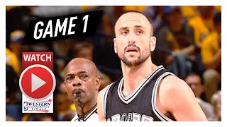 Manu Ginobili Full Game 1 Highlights vs Warriors 2017 Playoffs WCF - 17 Pts off the Bench!