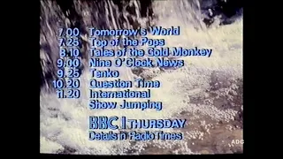 BBC1 closedown announcer Peter Bolgar 15th December 1982