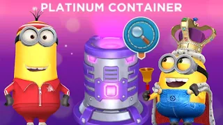 Minion Rush Platinum Container Rewards Claim and Minion-Con prize pods opening in minions game