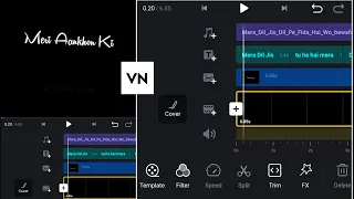 Vn App Black Screen Lyrics Video Editing | Black Screen Lyrics Status Editing In Vn Video Editor