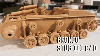 Initial build review of Broncos Stug III AUSF C/D in 1/35 scale