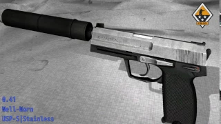 USP-S Stainless - Skin Wear Preview