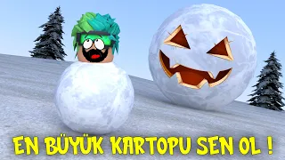 EN BÜYÜK KARTOPU SEN OL | Han Kanal GitarisTv Roblox Eat Snowball Simulator