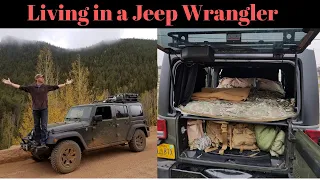 Living in a Jeep Wrangler: Internal Bed