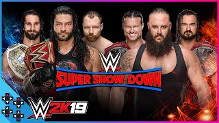 WWE Super Show-Down: The Shield vs. Braun Strowman, Dolph Ziggler & Drew McIntyre - WWE 2K19 Sims