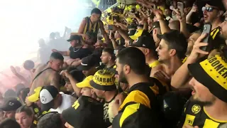 Hinchada de Peñarol en Rosario (vs comegatos) Libertadores 2024