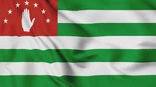 Abkhazia Flag Waving Animation / free 4k stock footage / 3-min loop