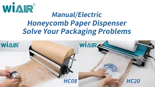 Manual/electric honeycomb paper dispenser to solve your packaging problems!