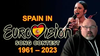 AMERICAN REACTS TO Spain in Eurovision Song Contest (1961-2023)..