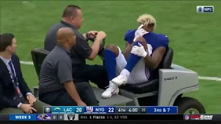 Odell Beckham Jr. Crying and carted off field after nasty Injury