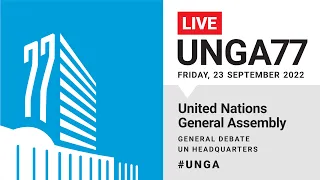 #UNGA77 General Debate Live (Palestine, Pakistan, Greece, Iraq & More)- 23 September 2022