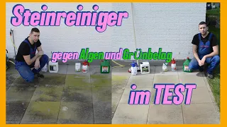 🚨Terrasse / Steine reinigen extrem Test. Was geht ohne Hochdruckreiniger gegen Algen und Grünbelag.🚨