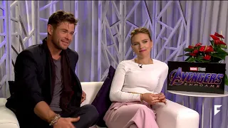 AVENGERS ENDGAME - SCARLETT JOHANSON AND CHRIS HEMSWORTH INTERVIEW