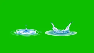 Water Drop Splash green screen Animation Effect HD video