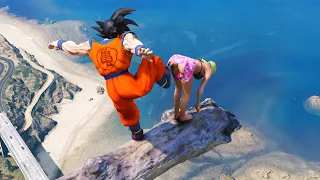 GTA 5 Crazy Ragdolls Dragon Ball | Goku Jumps/Fails #3 (Euphoria Physics)