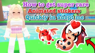 How to get ANIMATED Bat dragon quickly in adopt me sticker update 🤫✨