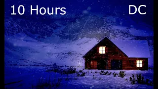 Cozy Cabin Blizzard Sounds for Sleeping 10 Hours | Blowing Snow and Howling Winds for Relaxation