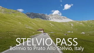 4K Stelvio Pass Scenic Drive | Bormio to Prato Allo Stelvio, Italy