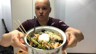 Мукбанг кастрюля фунчозы mukbang eating