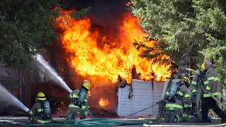 Brandon Firefighters Battle Big South-End Blaze
