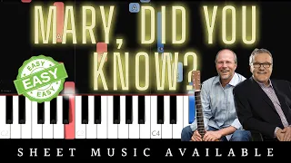 Mark Lowry - Mary, Did You Know? (Easy Piano Tutorial)